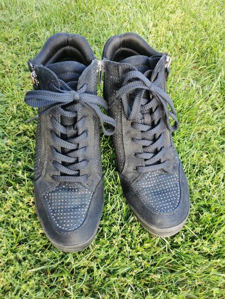 Semišové celé topanky na klinovom opätku, graceland,39