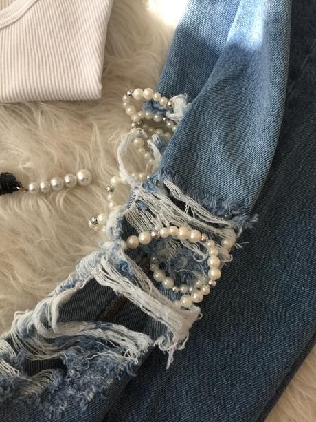 Perlickove potrhane rifle, calzedonia,xs