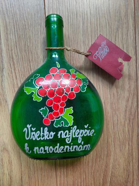 Zelená fľaša s venovaním k narodeninám, 0,75 l, 