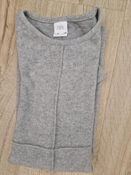 Šaty zara teplé zimné bledo šedé, zara,140