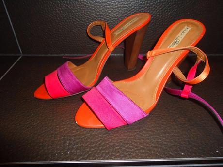 Pestré letné saténové sandálky zara vel.39, zara,39