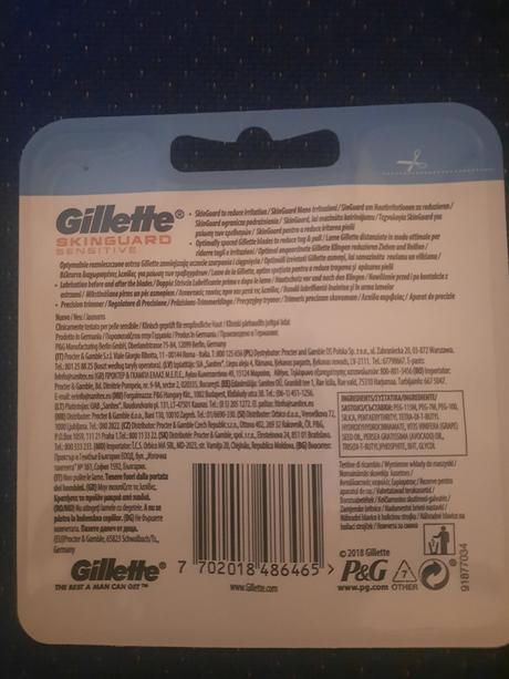 Náhradné hlavice gillette skinguard sensitive, 