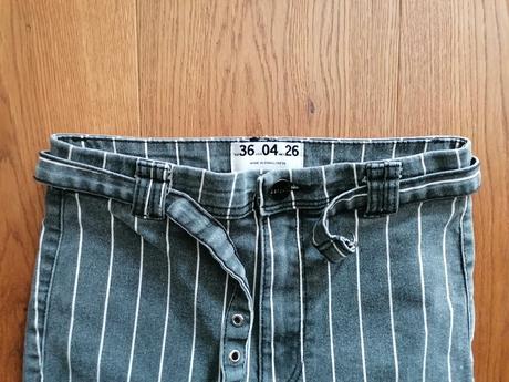 Pruhované nohavice, bershka,34