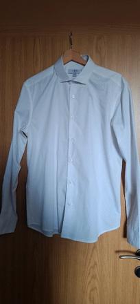 Košeľa biela s jemným vzorom, m