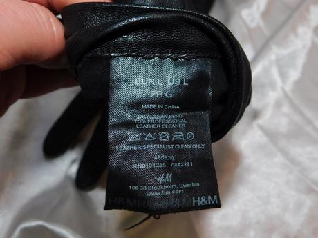 Dámske kožené rukavice, h&m,l