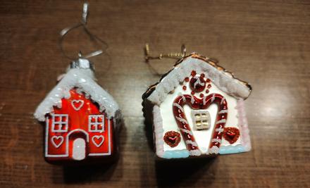 Vianočne domčeky na zavesenie, 