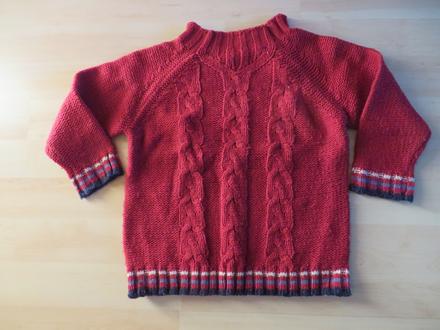 Pletený sveter - gombíky pri krku - veľ. 86, 86