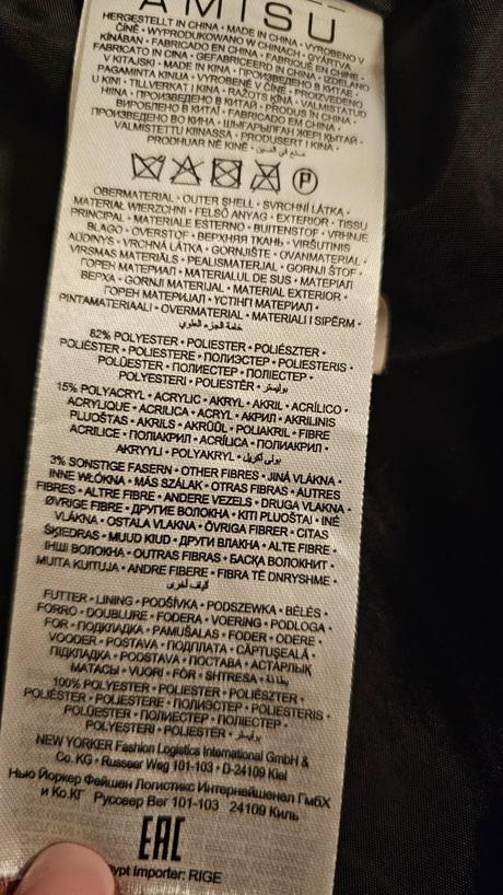 Kabát čiernobiely s kapucňou, amisu,40