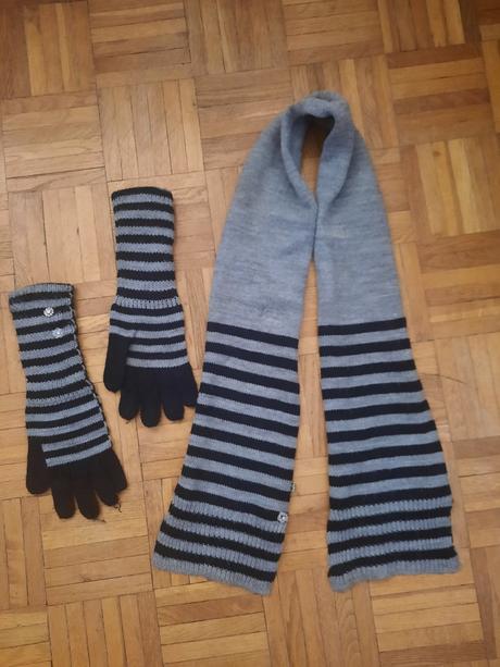 Dievčenské rukavice+ šál, essence,158