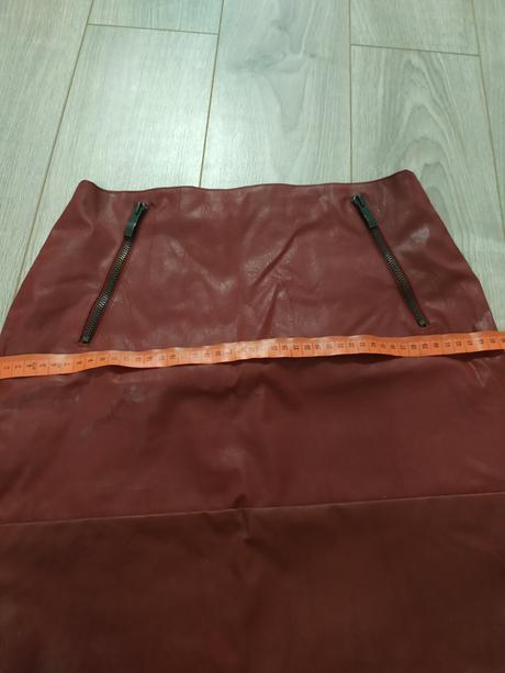 Koženkové bordová sukňa orsay, veľ. s, orsay,s