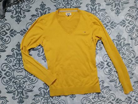 Tommy hilfiger pánsky horcicovy pulovrik, tommy hilfiger,xxl