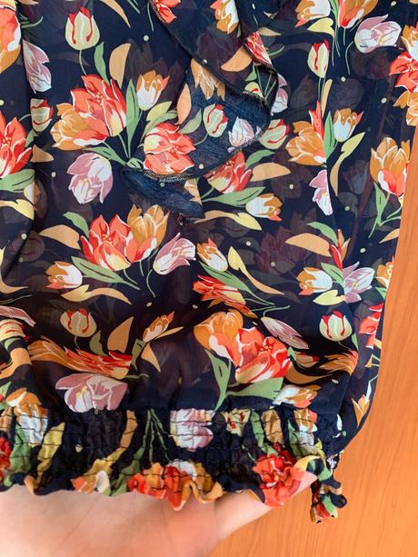 Kvetovaný priehľadný top, dorothy perkins,38