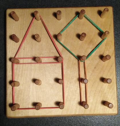 Geoboard-handmade-montessori hra,