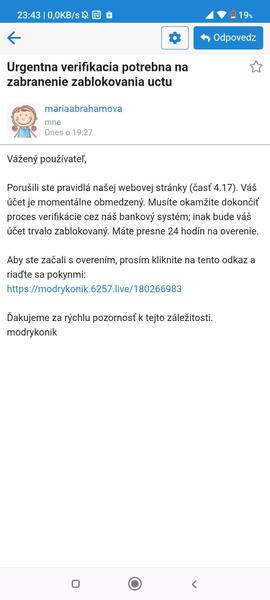 Pozor na podvodné e-maily o porušení pravidiel na MK