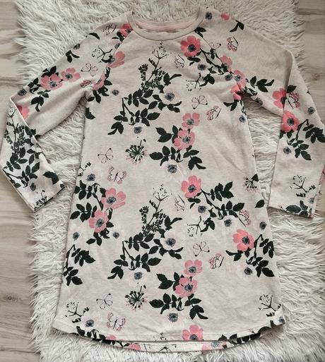 Predĺžená mikina, šaty, h&m,134