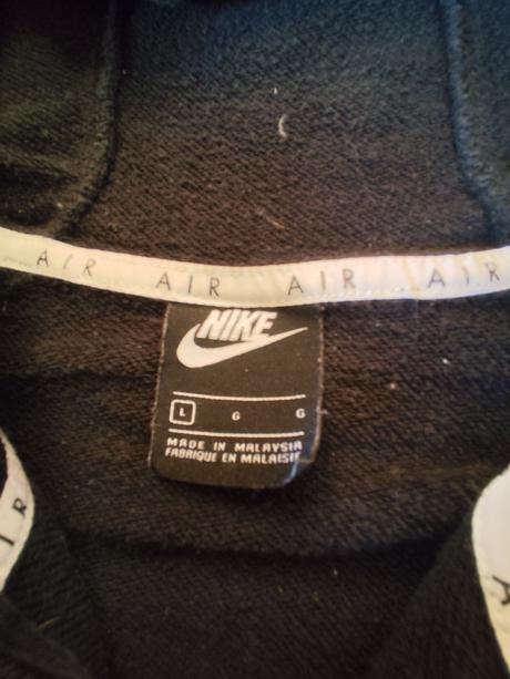 Čierna crop mikina nike air, veľ. l so širokými ru, nike,l