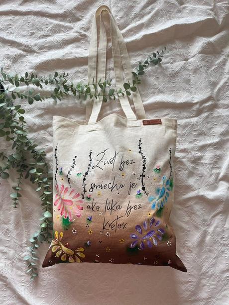 Plátené, ručne maľované tašky, 
