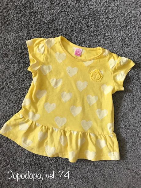 Žlté tricko srdiečka, dopodopo,74