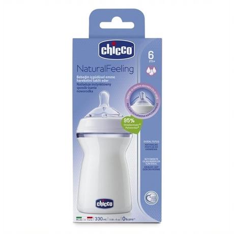 Chicco kojenecká fľaša natural feeling 330 ml 6 m+, chicco