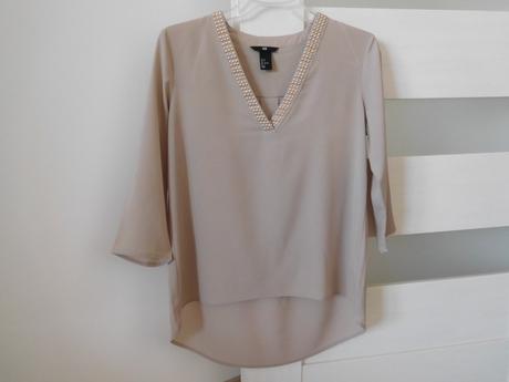 Blúzka dlhý rukáv 36 h&m krémová / béžová, h&m,36