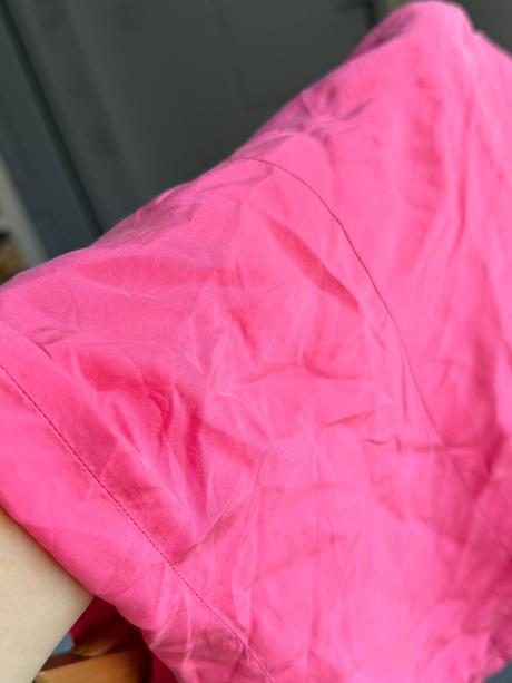 Ružová košeľa bez rukávov hodváb, l