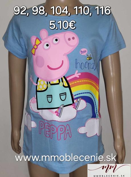 Tričko peppa pig, disney,92 / 98 / 104 / 110 / 116