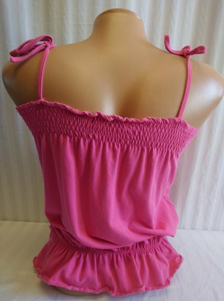 Sýto ružový top na ramienka, motív, bambolita, m/l, m