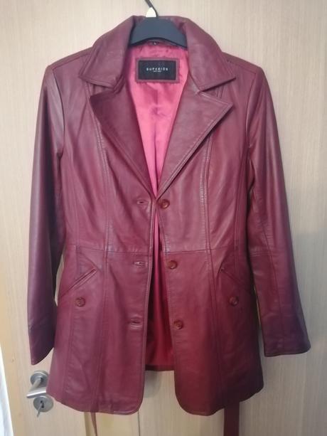 Kožený dámsky kabát l, l