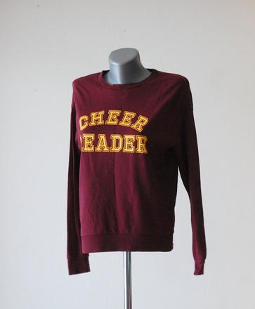 Štýlová bordová mikina cheerleader, h&m,s