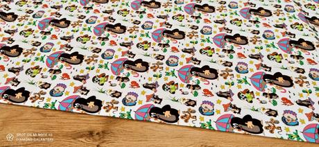 Teplákovina - krtko- digitálna potlač - cena za 10,