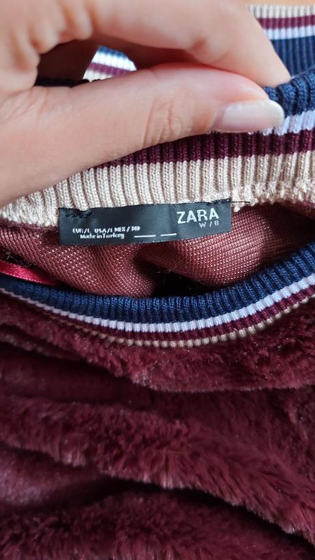 Mikina s umelou kožusinou, zara,l