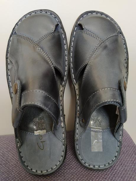 Kožené sandále - šľapky, 41 / 42