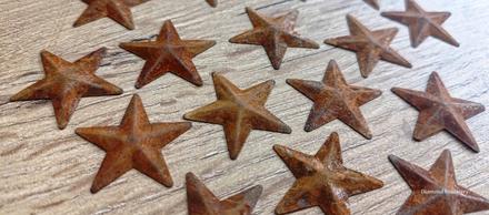 Aplikácia hviezda - vintage - 25 mm, 