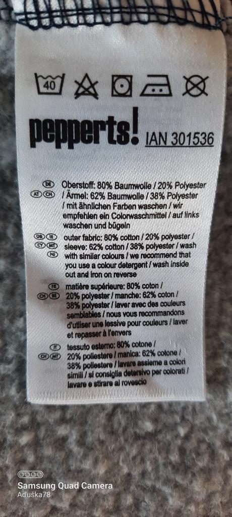 Mikina tmavomodrá, pepperts,152