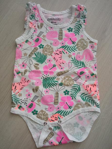 Dievčenské body s krátkym rukávom 80 (6ks), 68–80