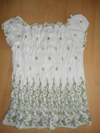 Letne bielo-zelene tricko, 128