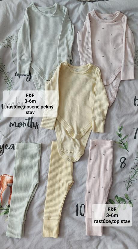 Balík 26ks na leto pre dievčatko veľkosť 3-6m, 68–80