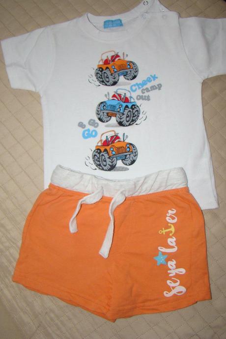 Šortky a tričko- cena spolu, pepco,86