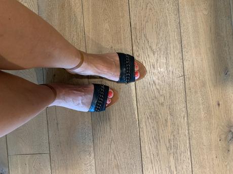 Kožené čierno -hnedé sandálky coach, 38