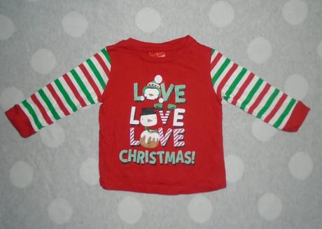 2 x vianočné tričko na 9 až 12 mesiacov, baby,80