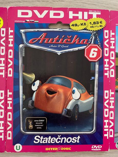 Dvd autíčka 6,8 a finley požární autíčko 0,4,7,8, 