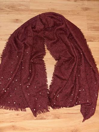 Maxi šál s perličkami,