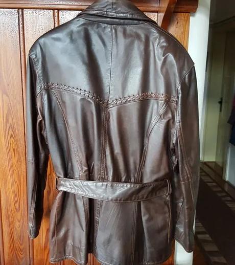 Dámska kožená bunda/krátky kabát na zips xxl, xxl