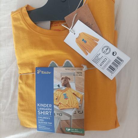 Nové bavlnené tričko 110/116 na 4-6 rokov, tchibo,110 / 116