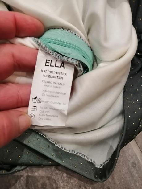 Talianske prémiové sivo zelené zaujímavé šaty v36, 36