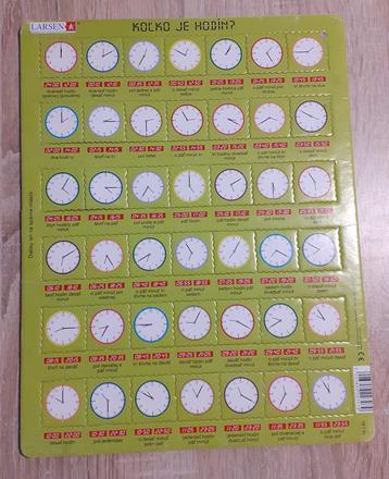 Puzzle - koľko je hodín, 