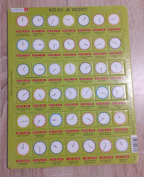 Puzzle - koľko je hodín, 