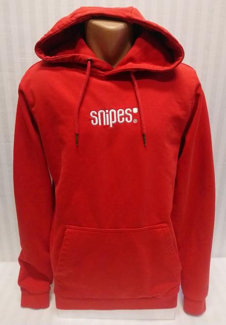 Pánska červená mikina klokanka s nápismi, snipes, m