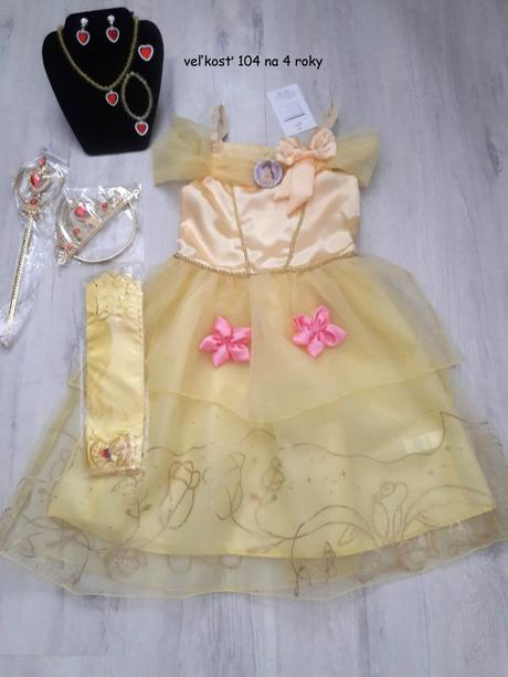 Bella šaty / kostým z kráska a zviera 104, 