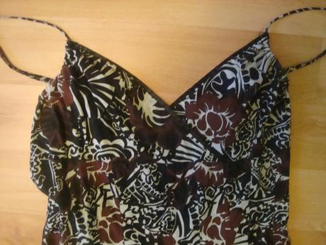 Hnedo-cierno-biele saty, h&m,38